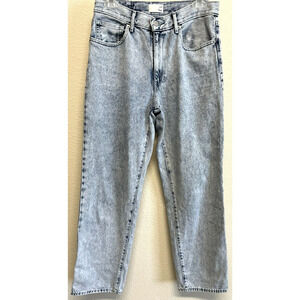 Aritzia Wilfred Free Jeans Size 4 High Waisted Acid Wash Straight Leg